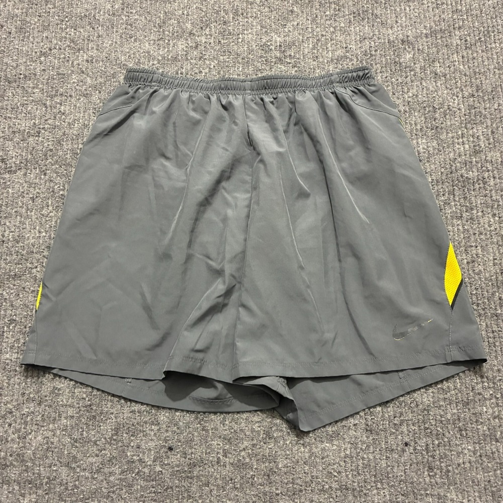 Nike‎ Live Strong Dri-Fit Basketball Shorts Mens Size M Gray Pull On Drawstring